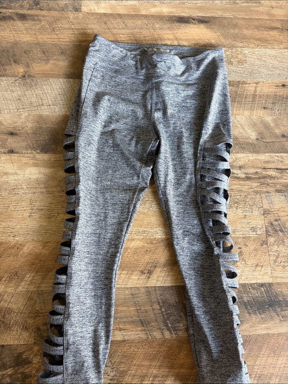 Forever Gray Ladder Cutout Leggings